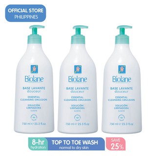 Biolane 3 Pack Dermo Pediatrics Lipid Enriched Body And Hair Cleanser 350ml Shopee Philippines
