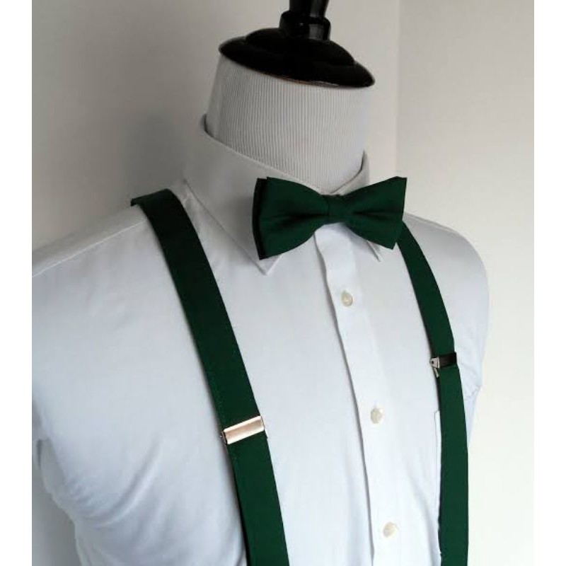 MENS SUSPENDER AND BOWTIE EMERALD GREEN Shopee Philippines