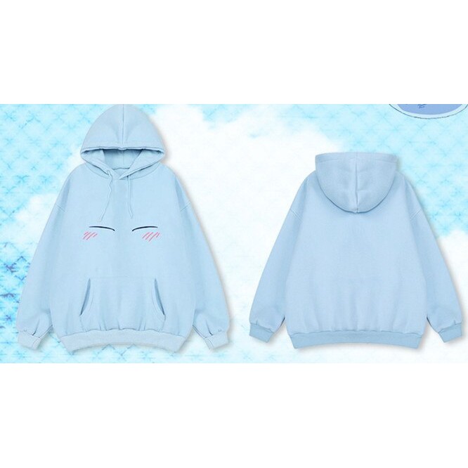 M L XL XXL Light Blue Thick Soft Cotton Fleece Hoodie Sweater for Unisex |  Shopee Philippines