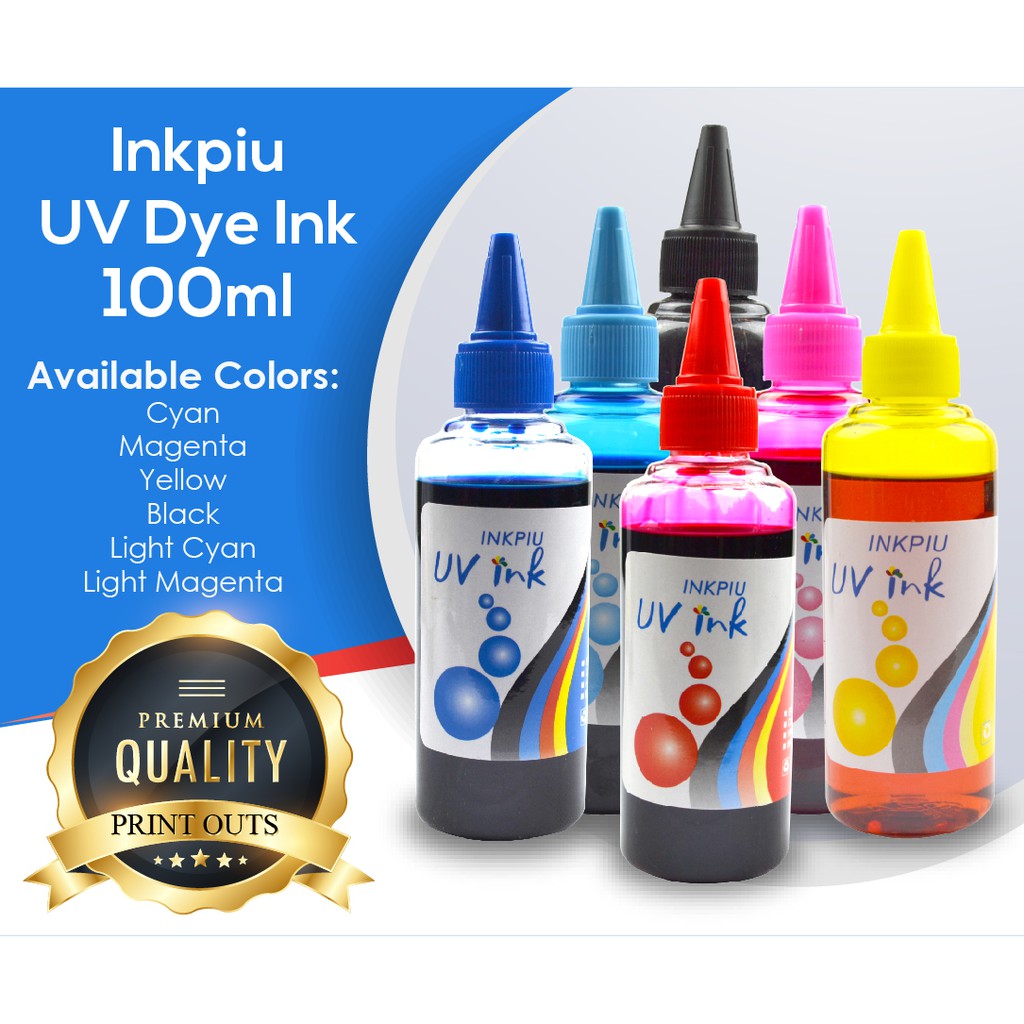 Inkpiu Dye Ink UV Ink 100ml 6 Colors Shopee Philippines