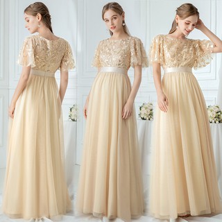 gold colour party frock