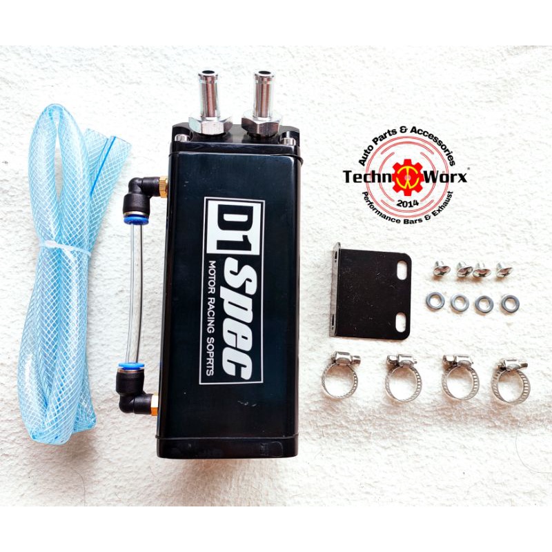 D1 Spec Oil BLACK Catch Can Universal Use Aluminum JDM car fuel oil