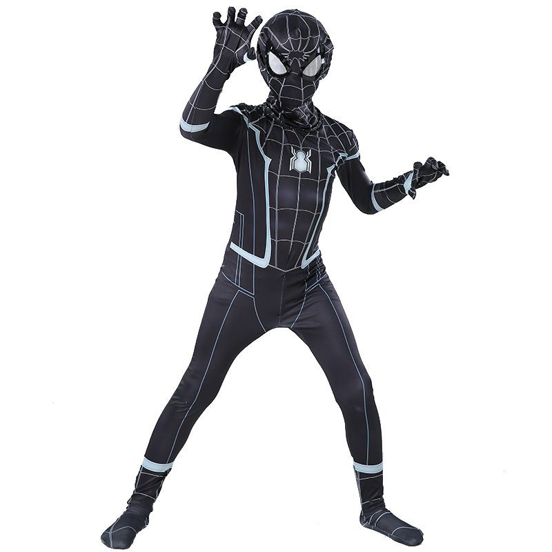 Black Spider-Man Homecoming Cosplay Costume Spiderman Jumpsuit | Shopee  Philippines