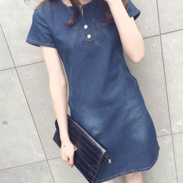 women's long denim dresses