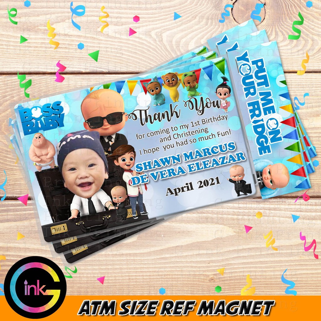 Boss Baby v2 Theme Photo Ref Souvenir with FREE TAG! Shopee