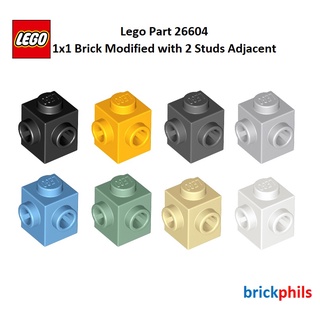 LEGO Part #4733 Blocks Lot Town 1x1 Bricks Modified Black w/ 4 Side Studs 