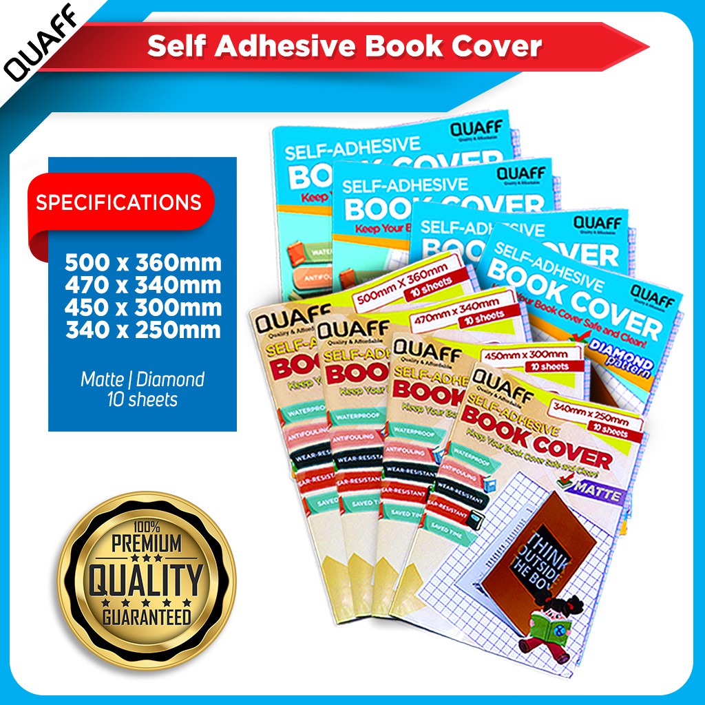 Self Adhesive Book Cover Matte / Diamond Pattern 4sizes (10sheets per