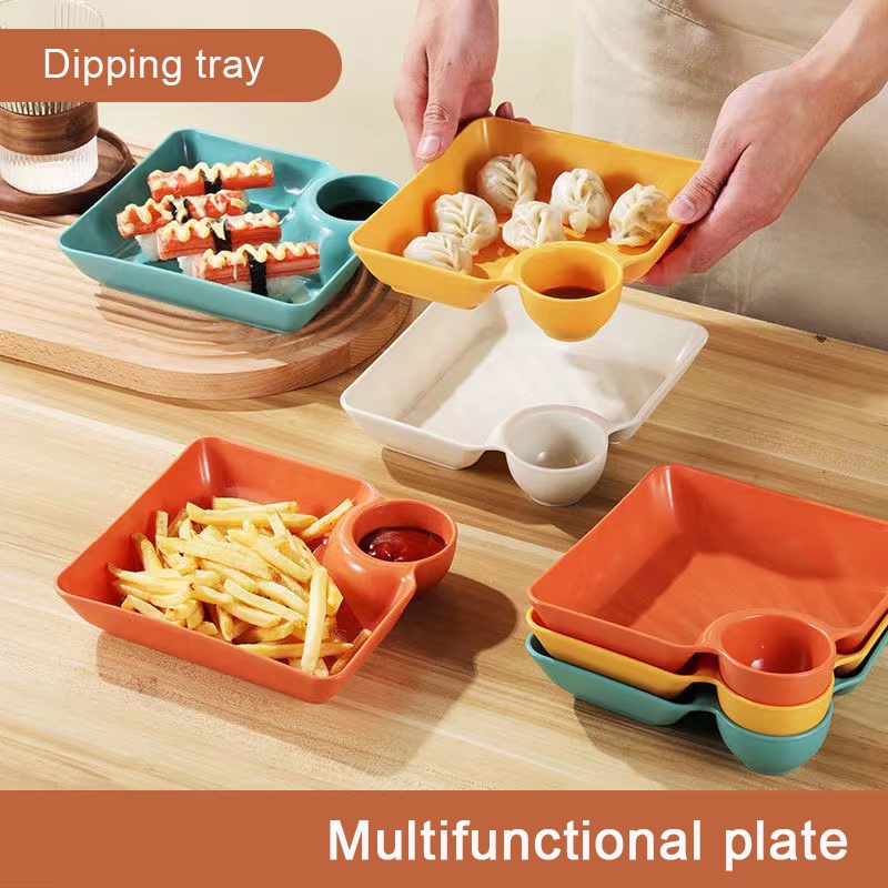 Yanshen Dinner Plate Square Sushi Plate Dessert Serving Fruits Snacks