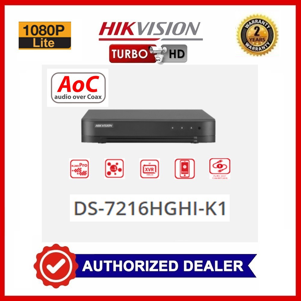 Hikvision Ds 7216hghi K1 S 16ch 1080p Lite H 265 Dvr Shopee Philippines