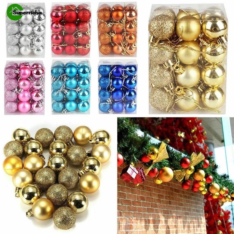 [Christmas Products] 24Piece Set Christmas Decoration Balls /3cm