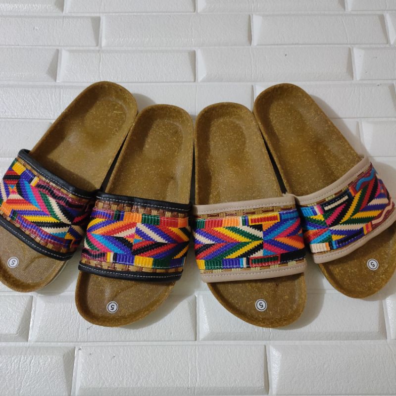 wide slip on sandals