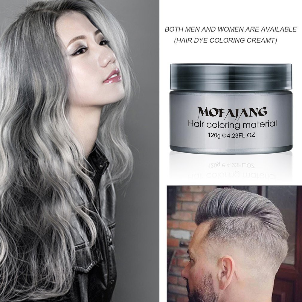 Salon Hair Pomade Grey Temporary Disposable Hair Dye Coloring Mud