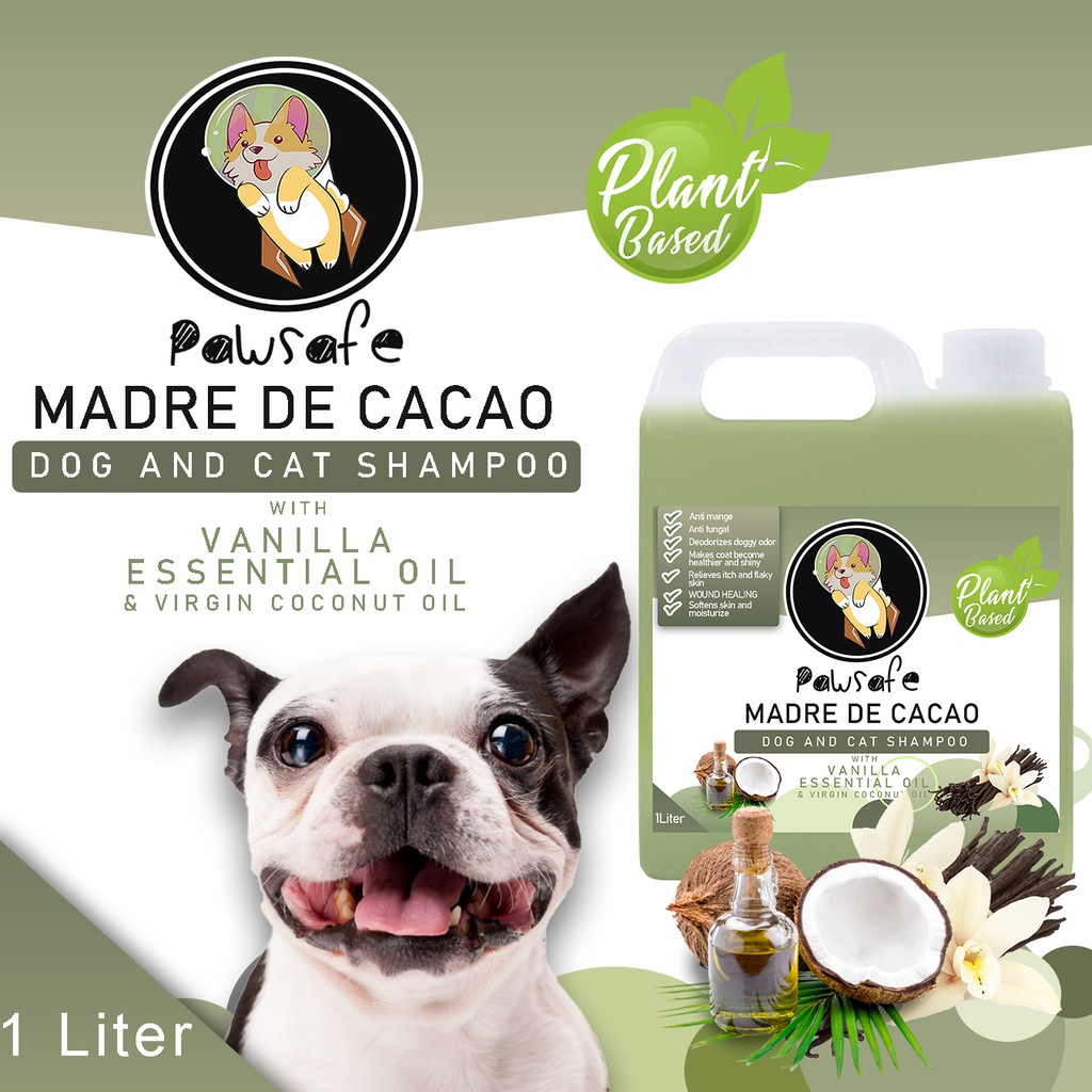 1 Liter Pawsafe Original Organic Madre De Cacao Dog shampoo, pure madre