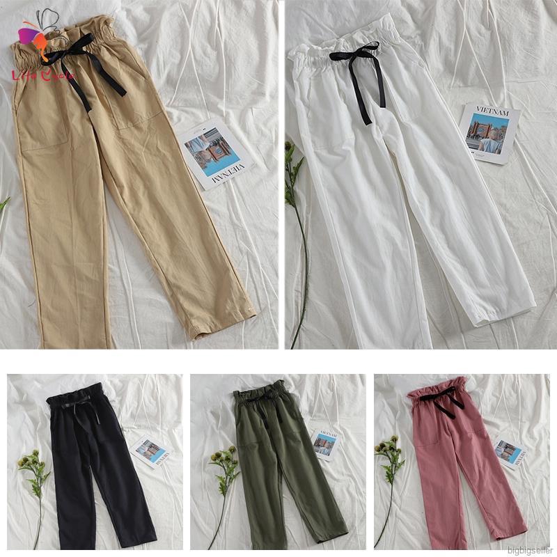 womens elasticated waist cargo trousers