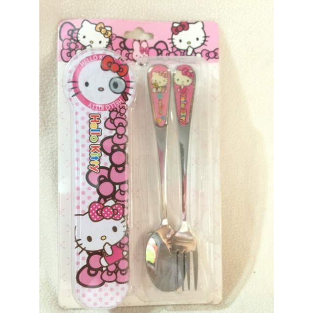 Hello Kitty Spoon and Fork Stainless | Shopee Philippines