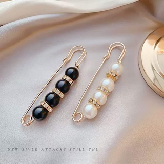 Metal Pearl Cute Brooch Pin Jewelry Pearl Brooch Tightening Waistband Pin Opening Bottom #3