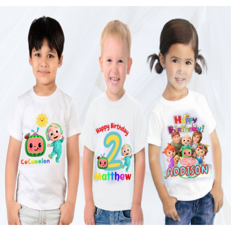 kids cocomelon tshirt small medium and large (sublimation print) cotton ...