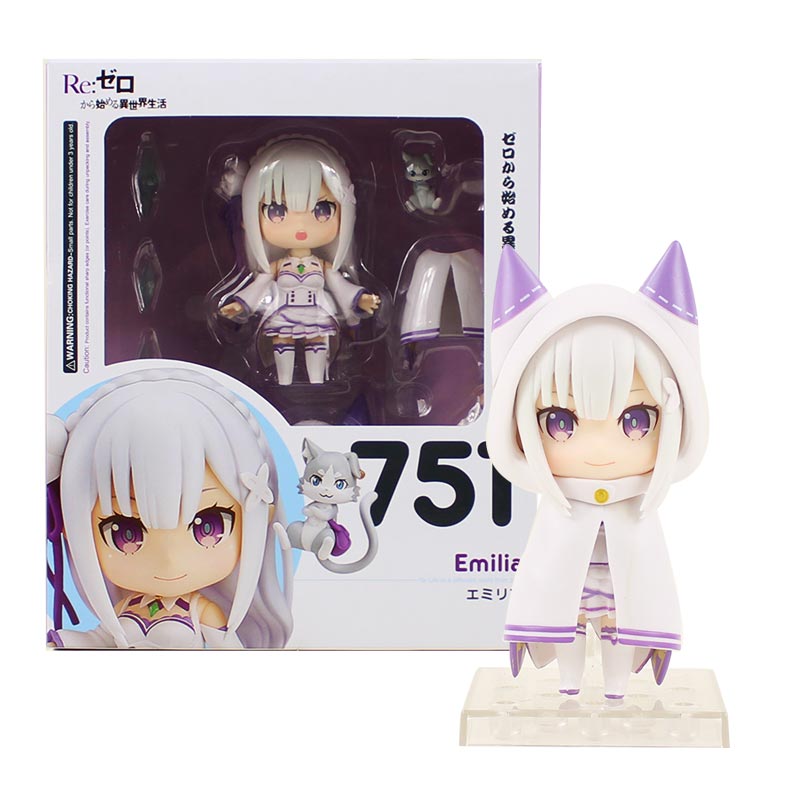 10cm Anime Re:Life In A Different World From Zero Emilia Figure 751 Q  Version PVC Action Figure | Shopee Philippines