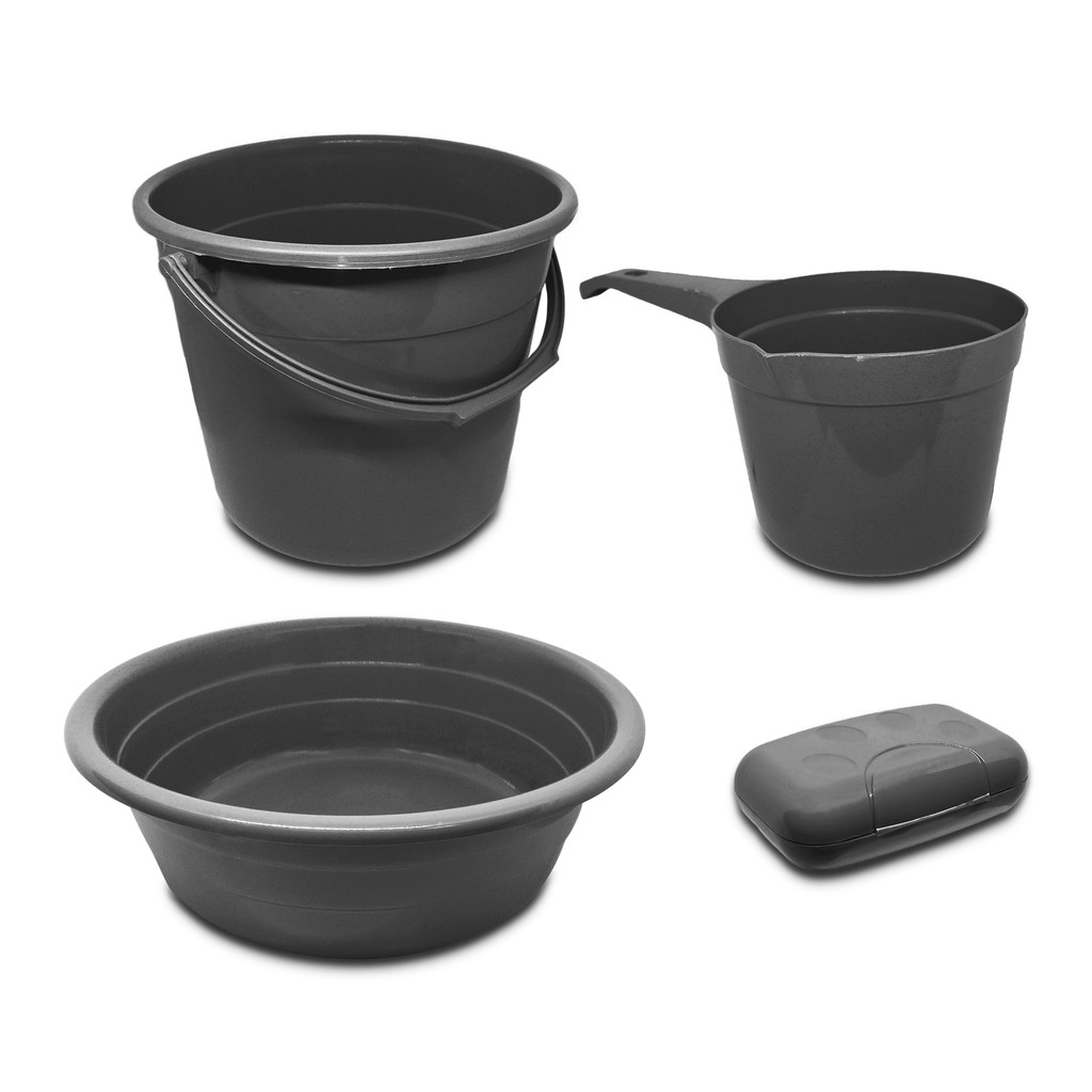 Familia Bathroom Essentials Set of Basin, Pail, and Dipper LBSA18