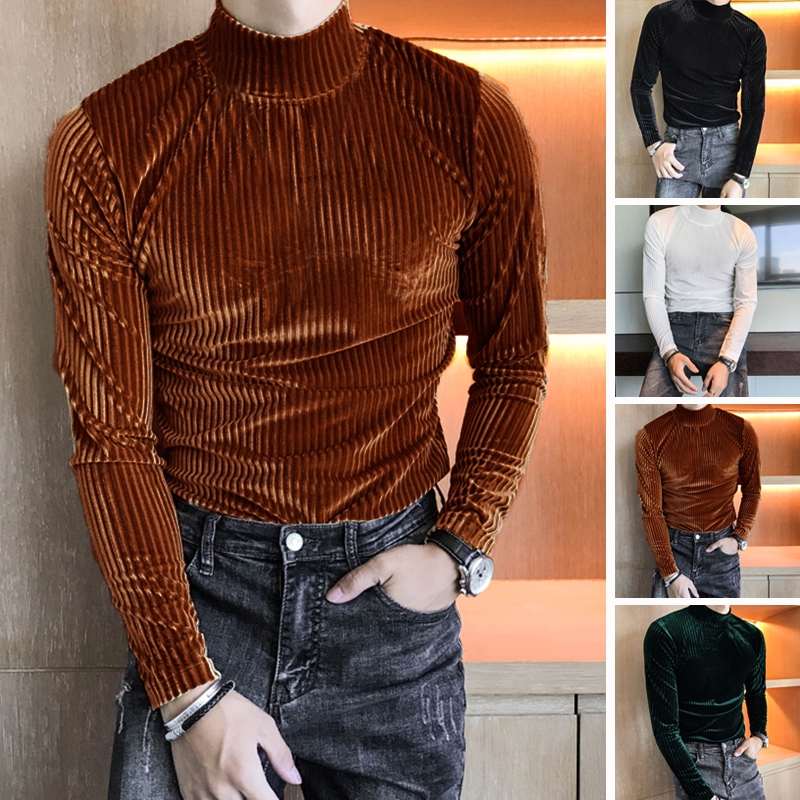 turtleneck long sleeve shirt mens