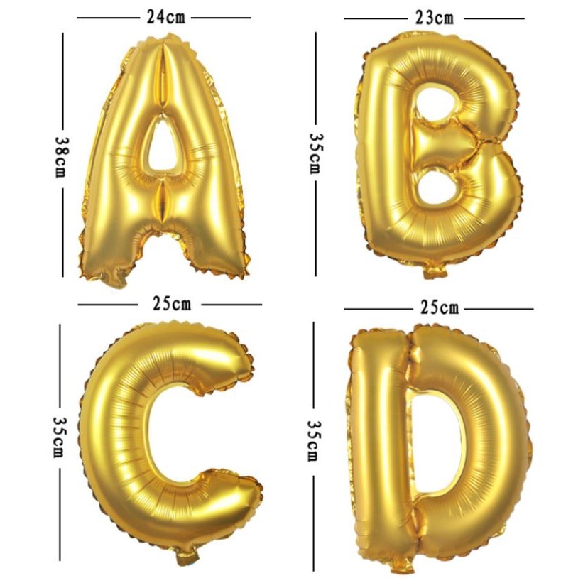 16 inch foil letter balloons