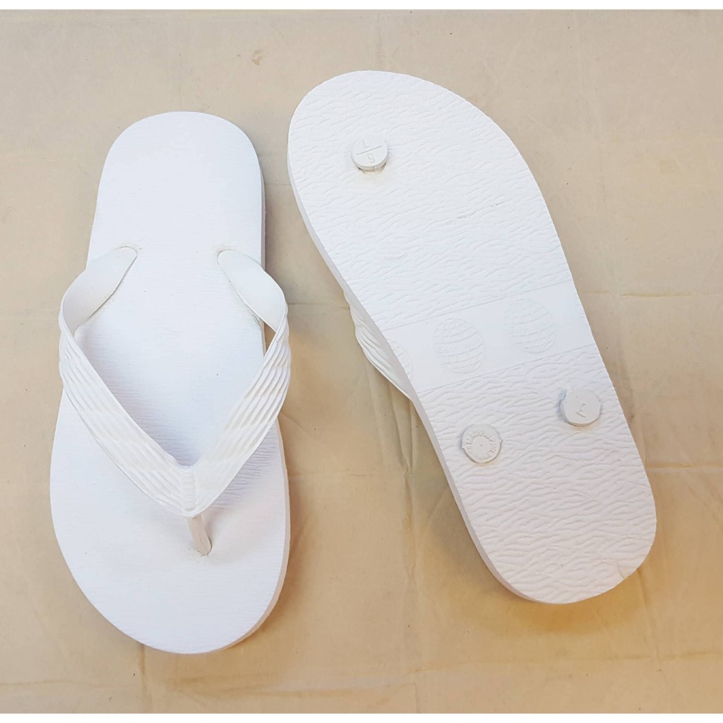 plain white flip flops