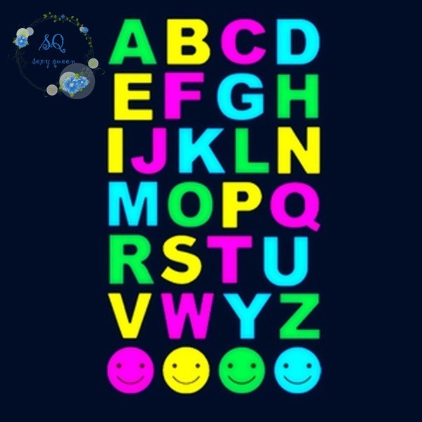 Glow In The Dark Heart Flower Letter Wall Door Ceiling Sticker