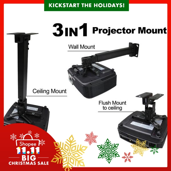 Ap 3 In 1 Projector Ceiling Mount Bracket Black