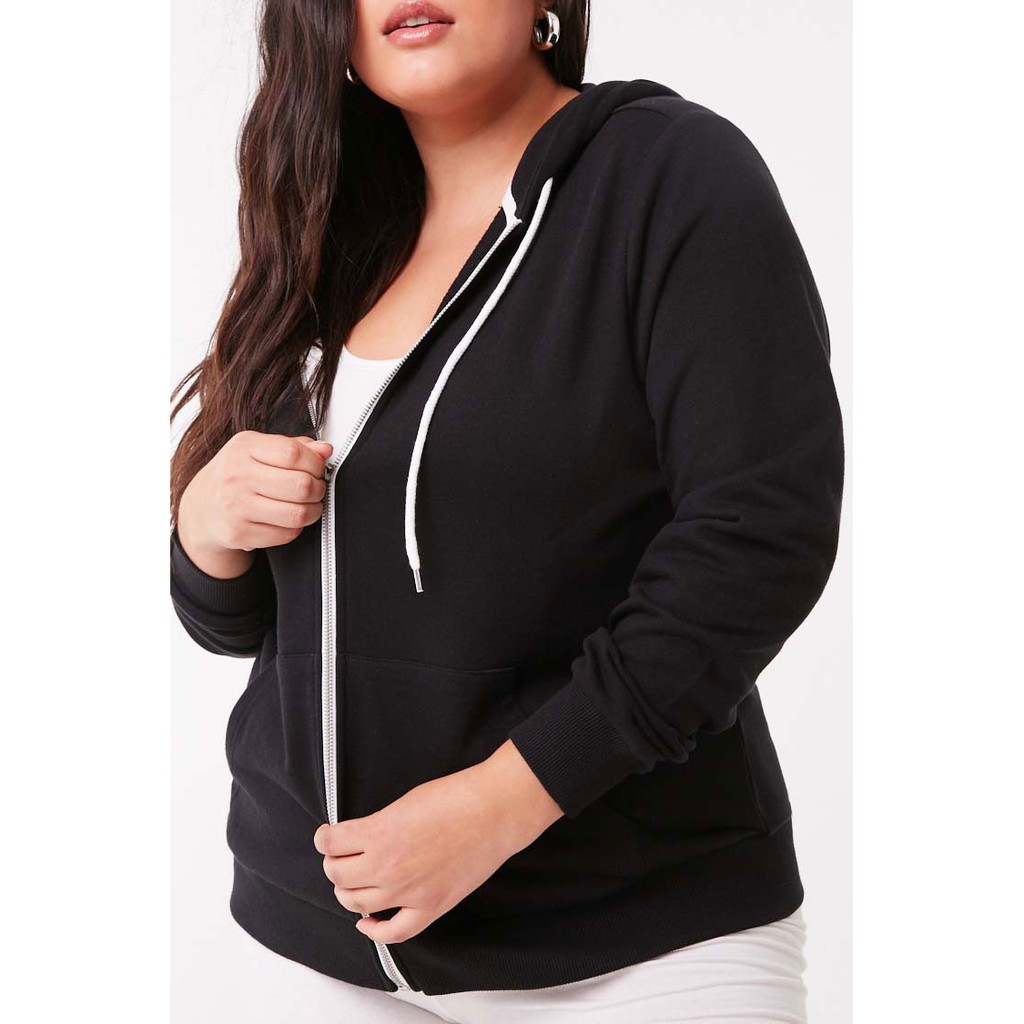 women's plus size hooded fleece jacket