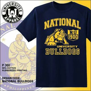 National University Bulldogs NU Shirts  UAAP  T Shirt Cotton unisex baseketball fashion BLACK tops #3