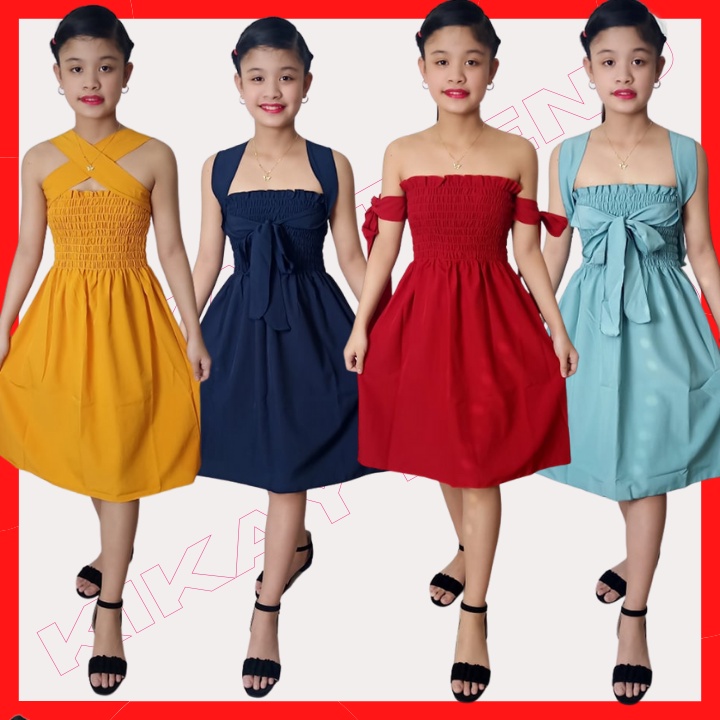 MAJ FIT 812 Y/O I KIDS 3 WAYS TO WEAR DOLL SMOCKED DRESS Shopee