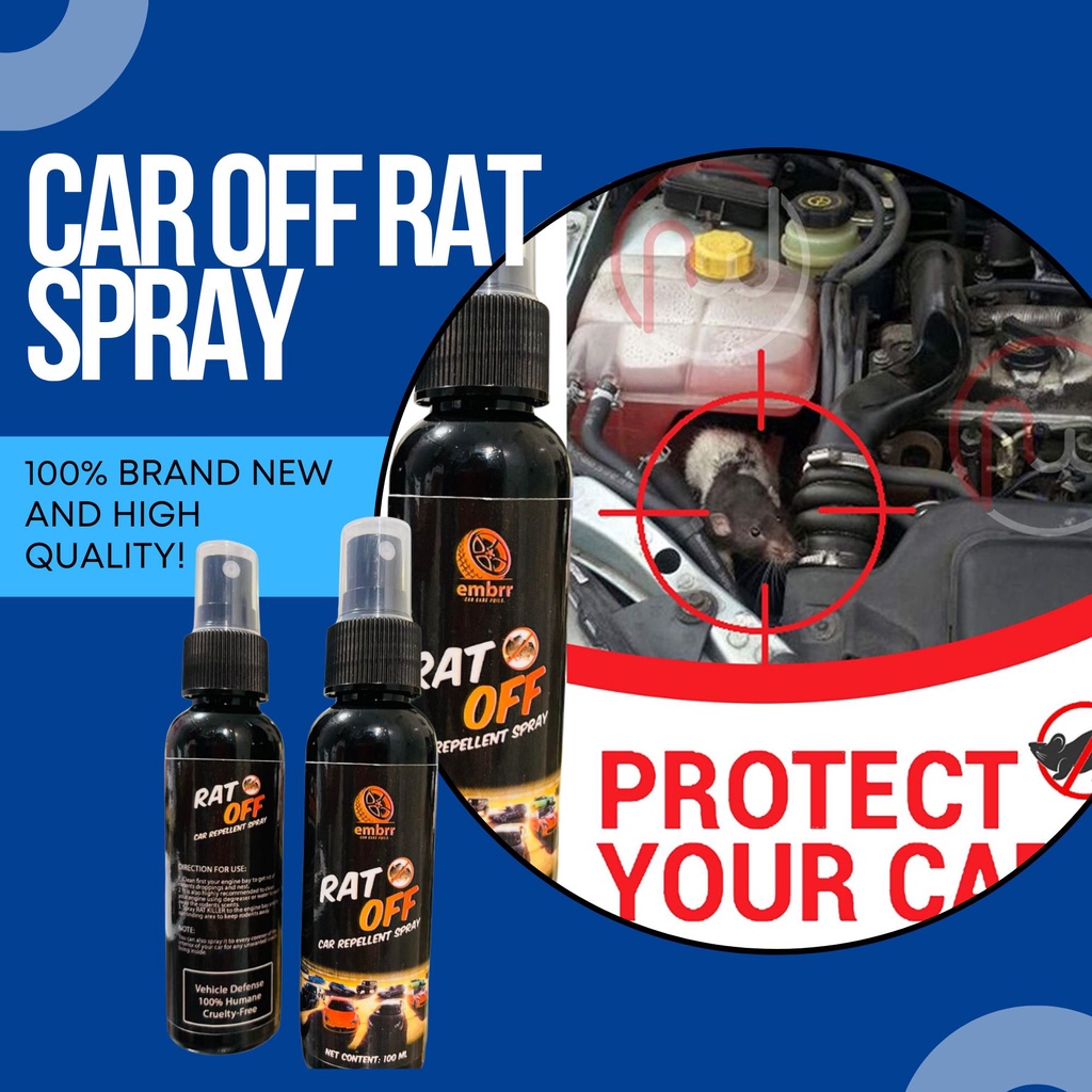 Original Rat Off Car Repellent Spray by Embrr 100ml Engine Vehicle