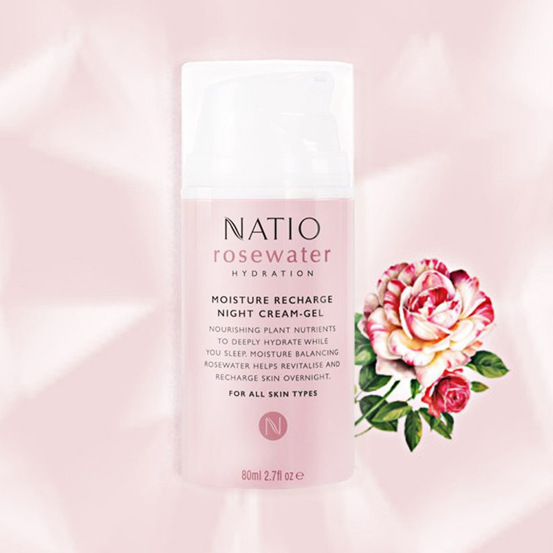 natio rosewater night cream