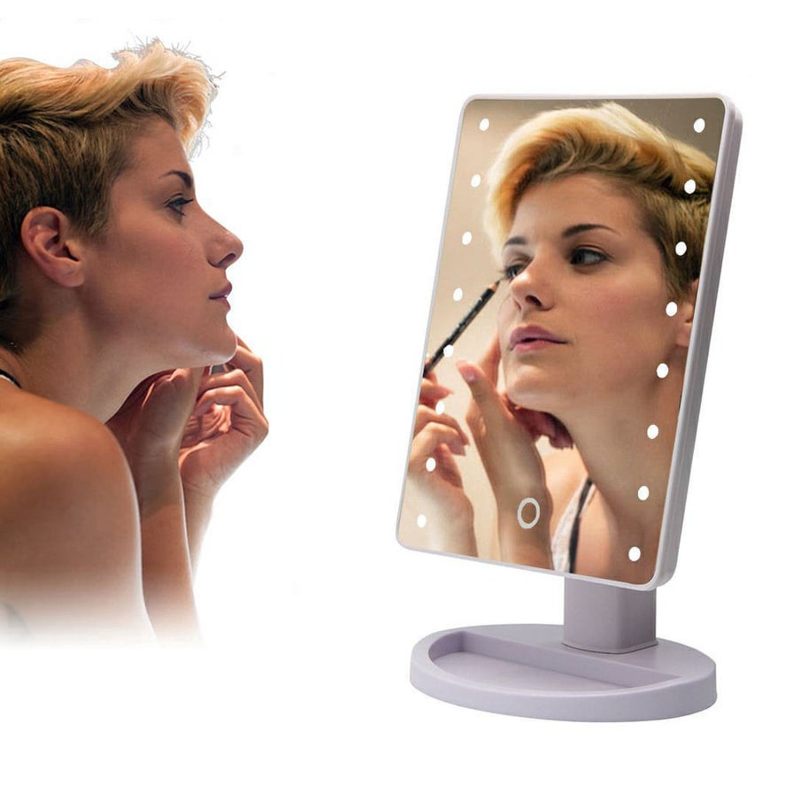 Large 16 LED Mirror Touch Screen Make Up Mirror | Shopee Philippines