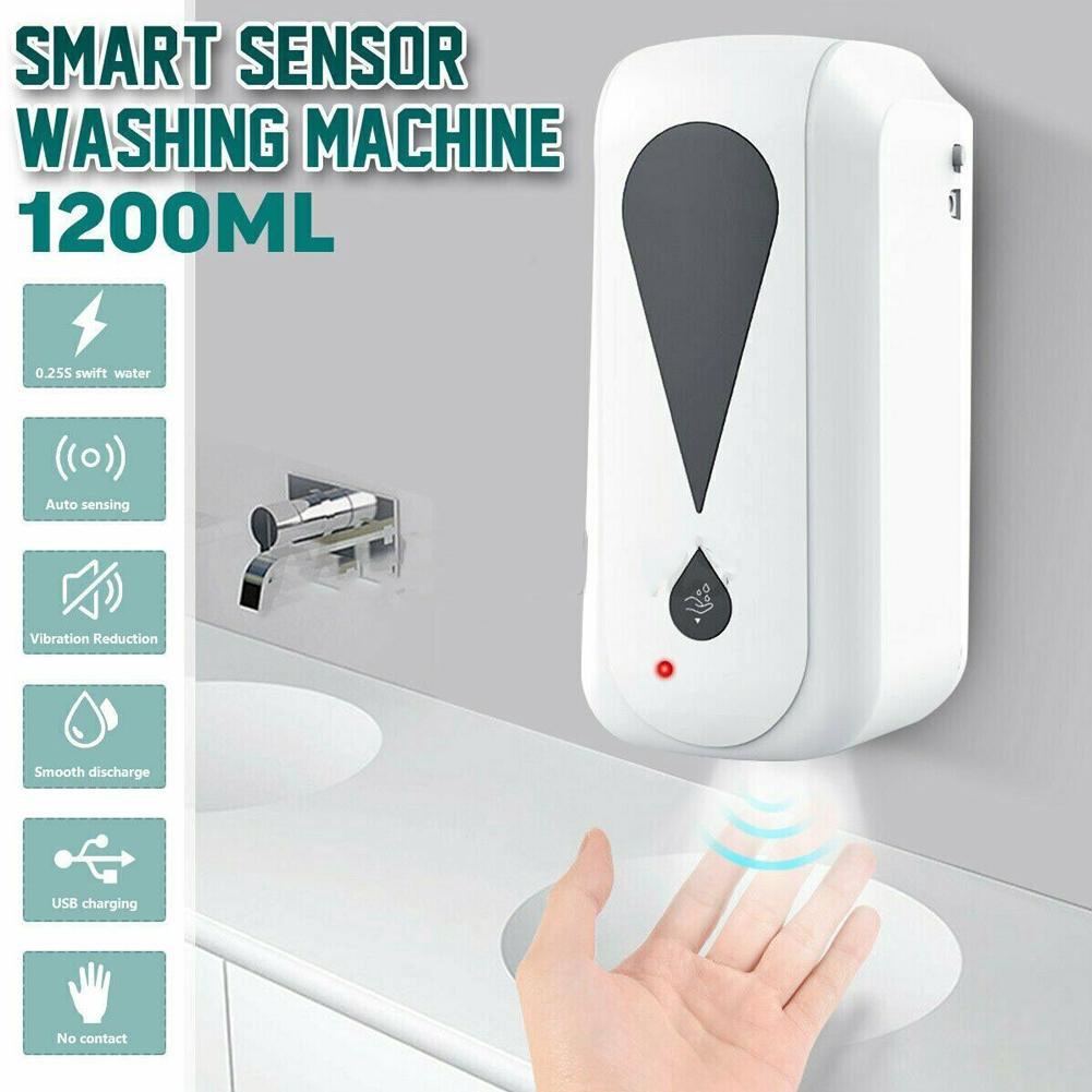 1.2L Wall-mounted Automatic Sensor Mist Spray Hand Disinfection Soap Dispenser 