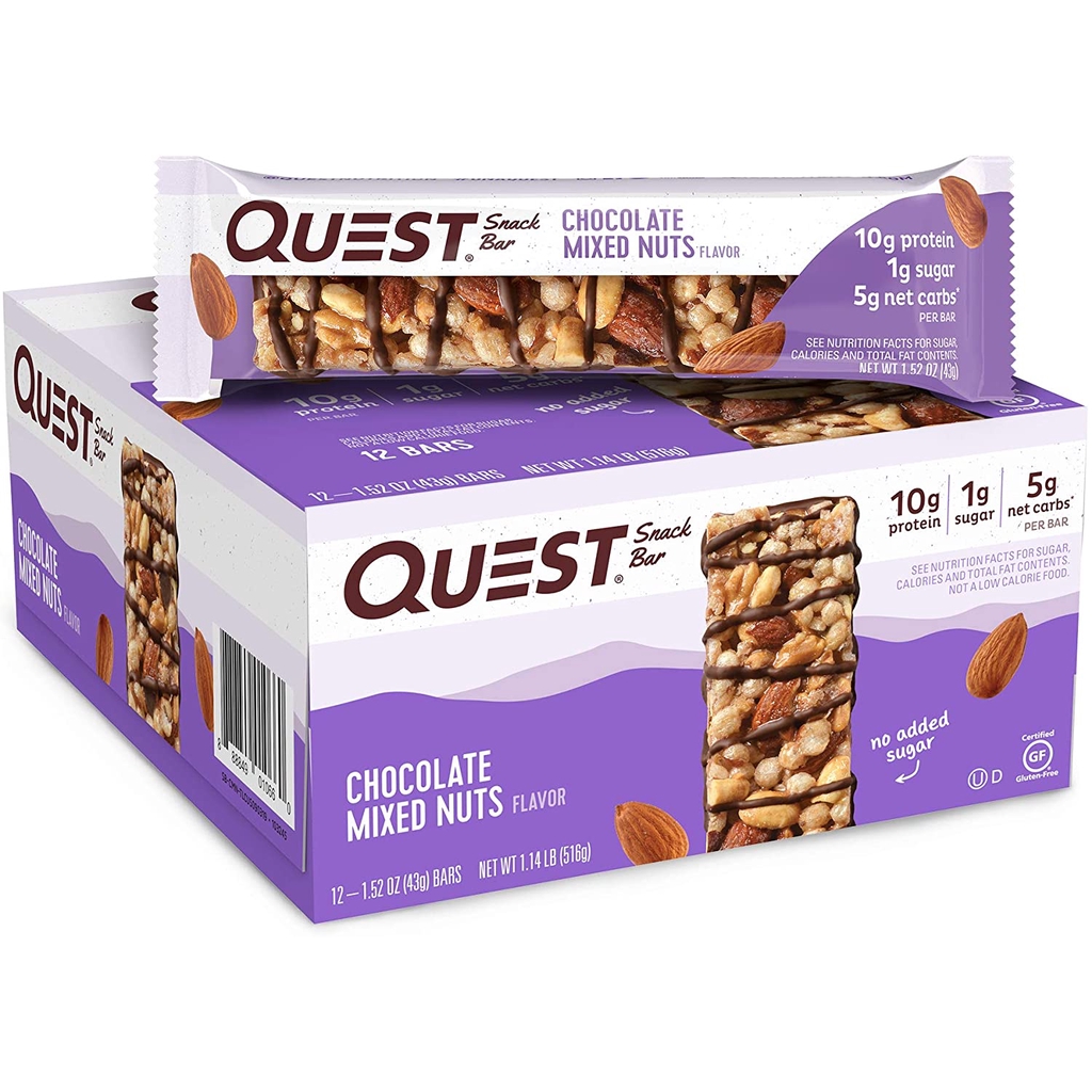 Quest Snackbar Chocolate Mixed Nuts 1 bar only Shopee Philippines