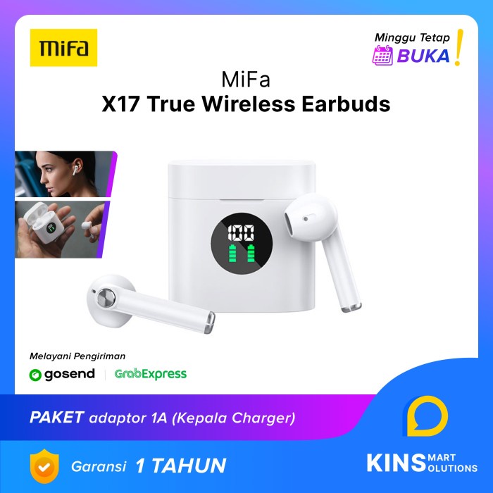 Mifa X17 True Wireless Earbuds Headset Bluetooth 5.0 Stereo Sound TWS