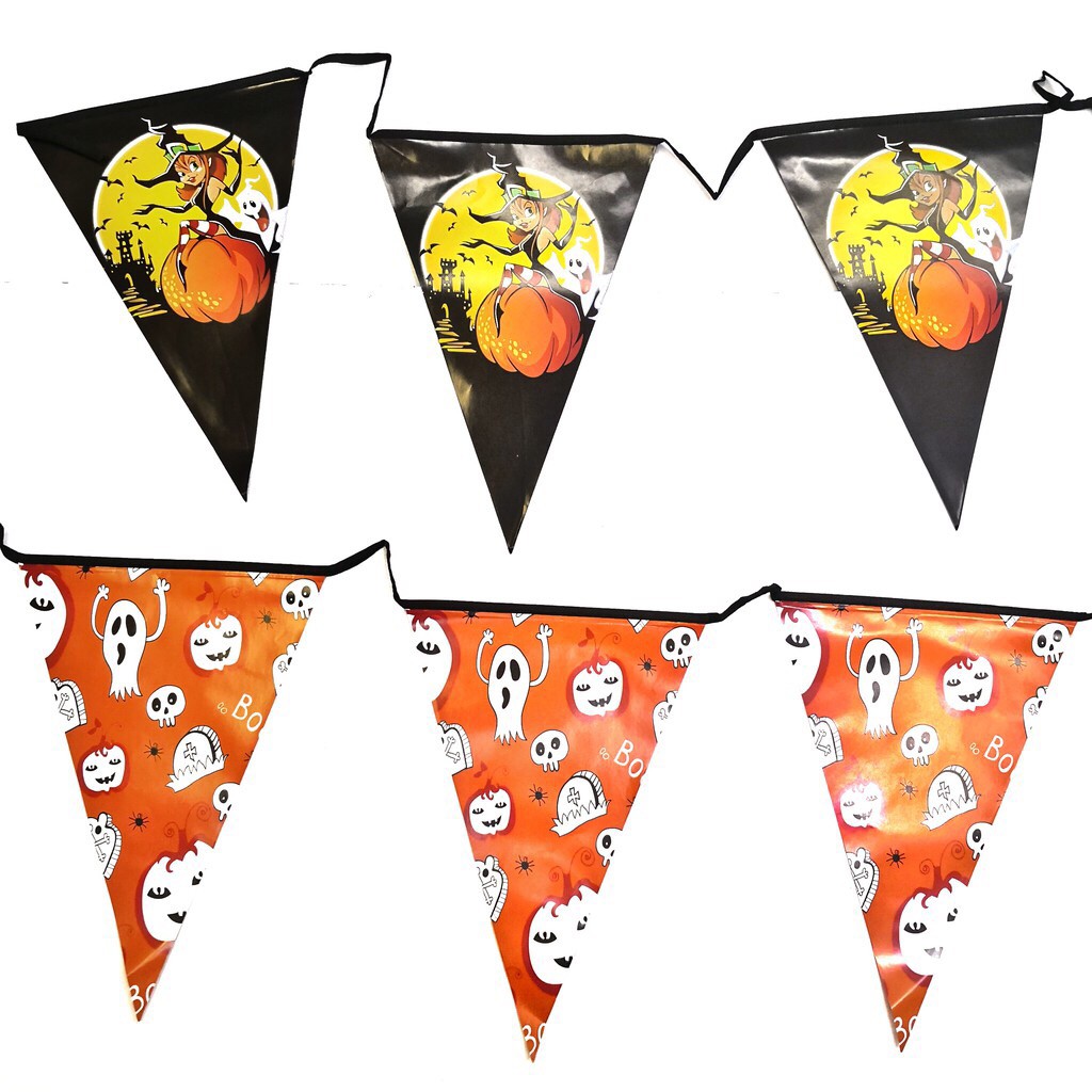 HALLOWEEN TRIANGLE BANNER BANDERITAS DECORATION Shopee Philippines