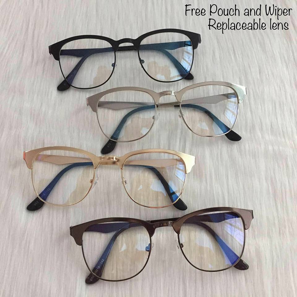 Sunnies Anti radiation replaceable lens eye glass Metal Shopee