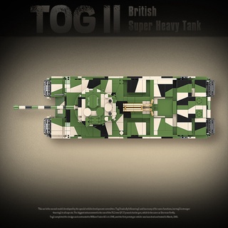 Military TOG II Heavy Tank Building Blocks WW2 Army Weapons T28 Super  Heavey Tanks Technical Brick #4