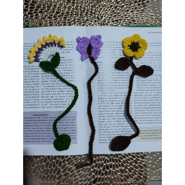 CROCHET BOOKMARK ( SUNFLOWER, BUTTERFLY, PRESSED FLOWERS ) Shopee Philippines