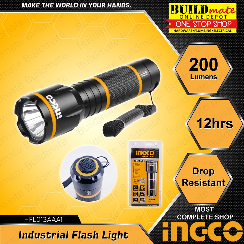 INGCO Industrial Flashlight HFL013AAA1 •BUILDMATE• Shopee Philippines