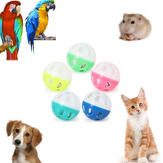 10pcs Colorful Hollow Bell Ball Pet Parrot Toy Bird Toy Parakeet Cat Dog Hamster Parrot Chewing Cage Fun Toy
