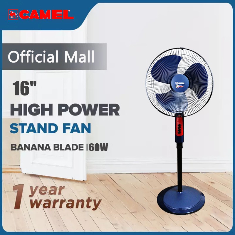CAMEL 16" Industrial Electric Stand Fan, High Performance Three Speed