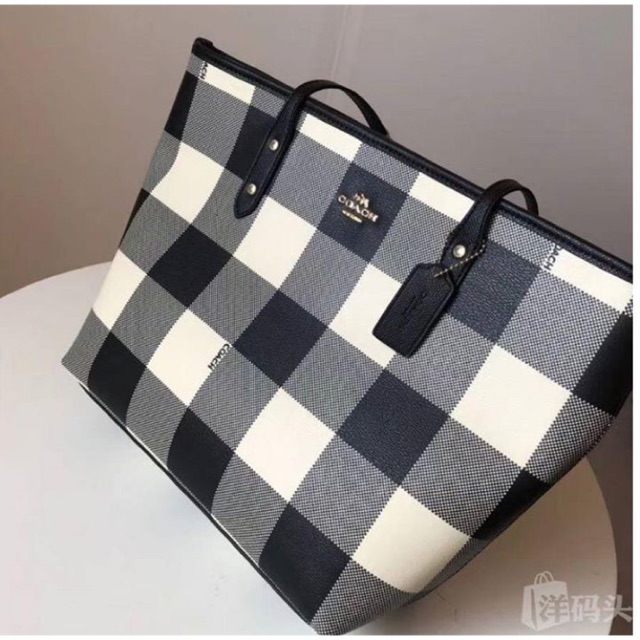 coach checkered bag