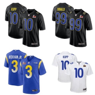 NFL_Jerseys 09A Cooper Kupp 99 Aaron Donald Football Jersey Men Femmes Youth  Youth Odell Beckham Jr Matthew Stafford Bobby Wagner Jalen Ramsey Allen  Robinson II Blanc Blue Grey 