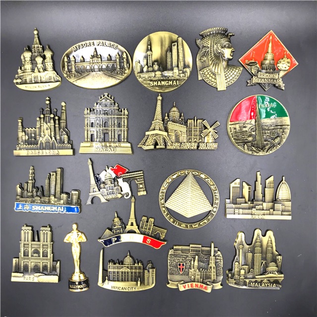 #5 Metal ref magnet name countries collection souvenir | Shopee Philippines