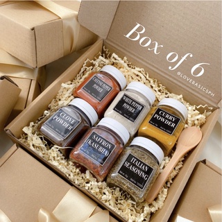 Herbs and Spices Giftbox w/ FREE Wooden Spoon [Box of 3, 4, 6, & 8]