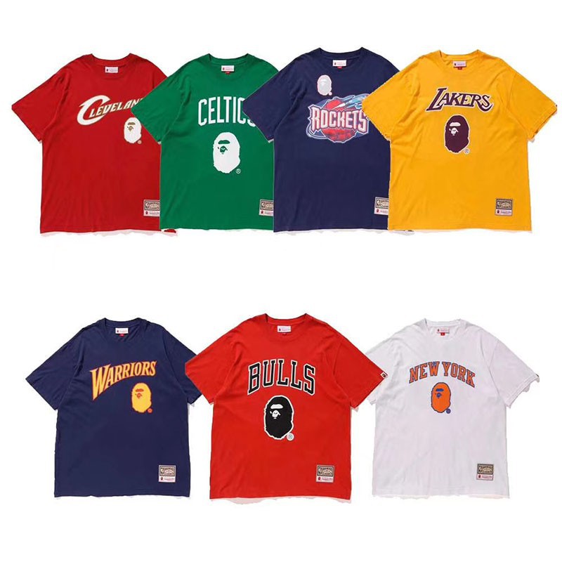 BAPE X MITCHELL & NESS LEGACY JERSEY, Men's Fashion, Tops & Sets, Tshirts &  Polo Shirts on Carousell