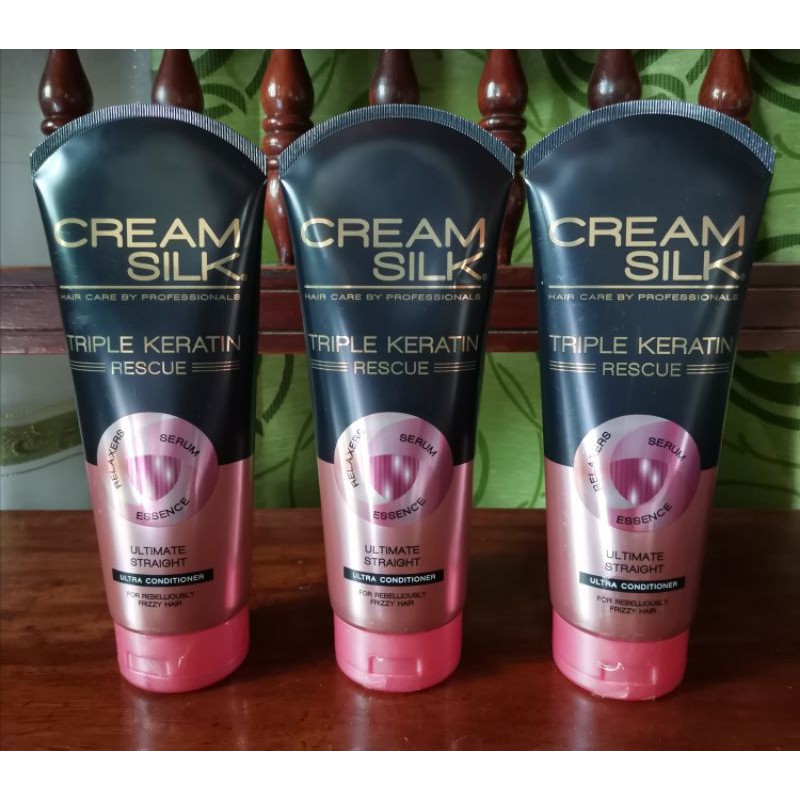 Cream Silk Triple Keratin Rescue Ultra Conditioner Ultimate Straight (340ml) Shopee Philippines